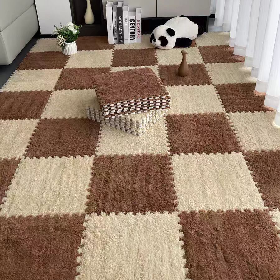 Soft Luxury Velvet EVA Foam Baby Play Mat – (10 pcs) Set