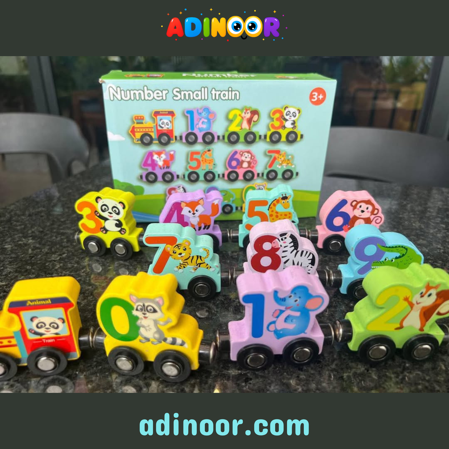 Montessori Wooden Digital Number Train Toy