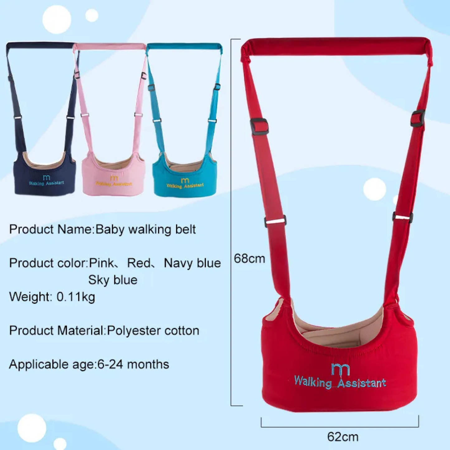 Baby Walking Harness – Adjustable Safety Support for Toddlers