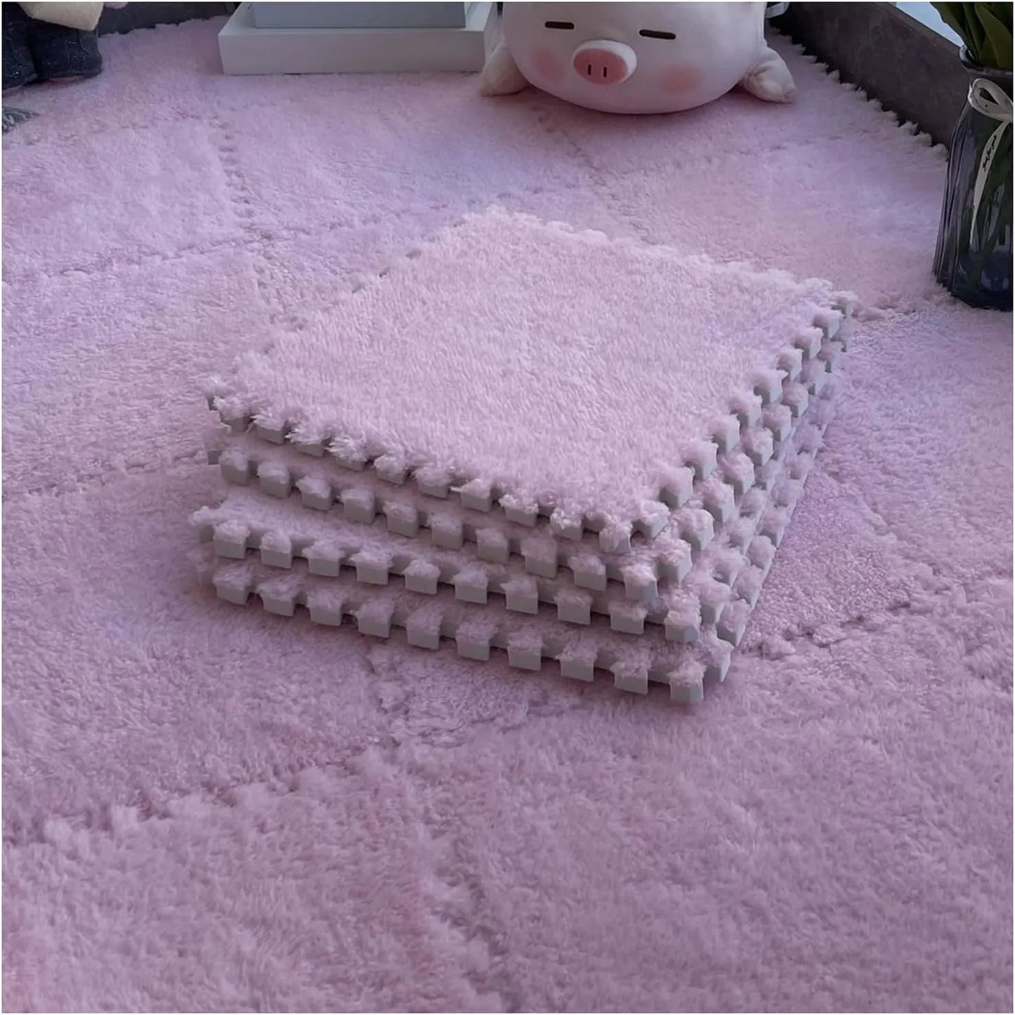 Soft Luxury Velvet EVA Foam Baby Play Mat – (10 pcs) Set