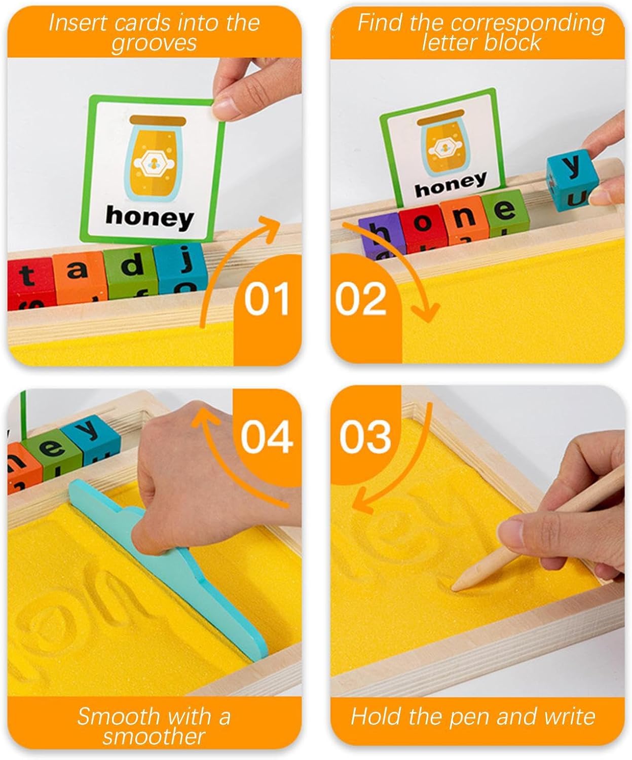 Wooden Sand Writing Tray