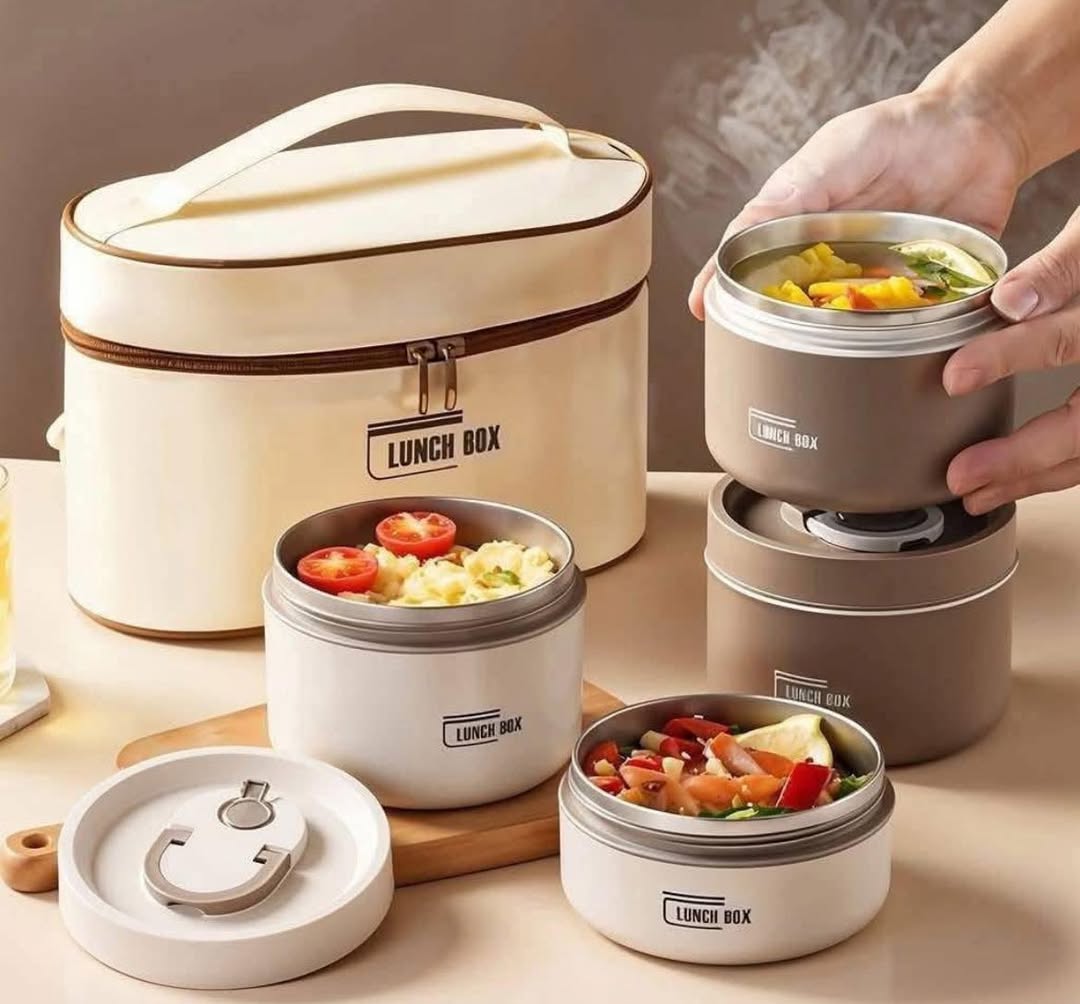 Portable Lunch Box 4 Pcs Set