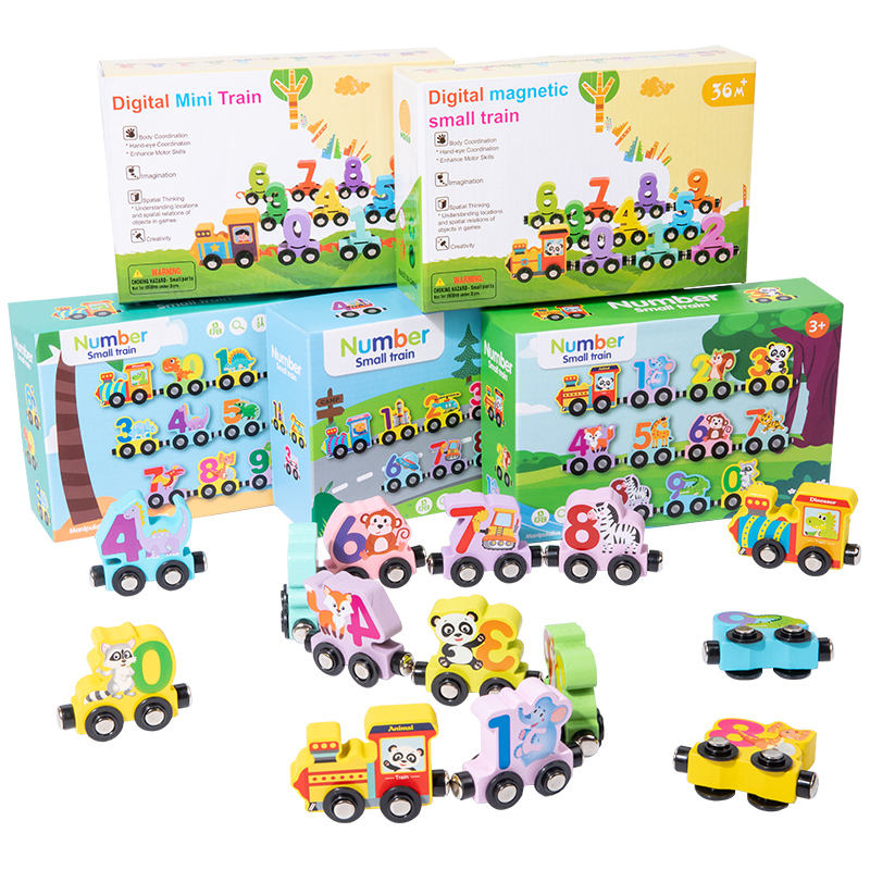 Montessori Wooden Digital Number Train Toy