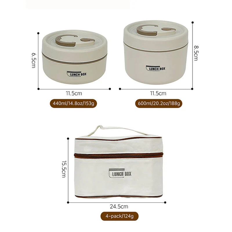 Portable Lunch Box 4 Pcs Set