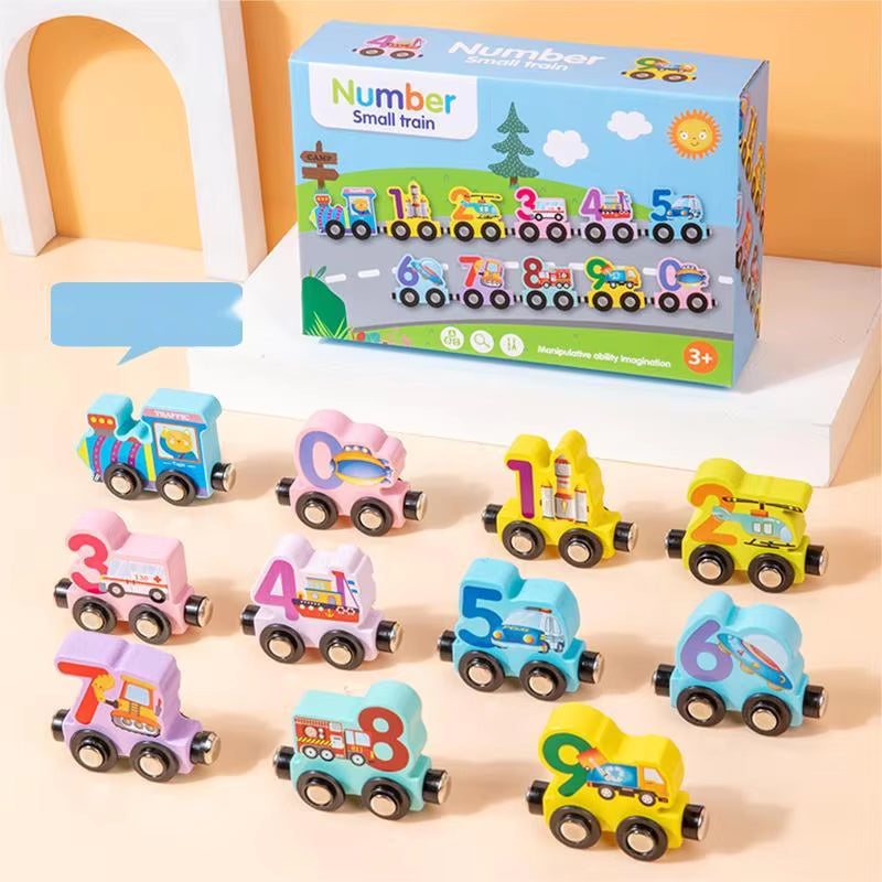 Montessori Wooden Digital Number Train Toy