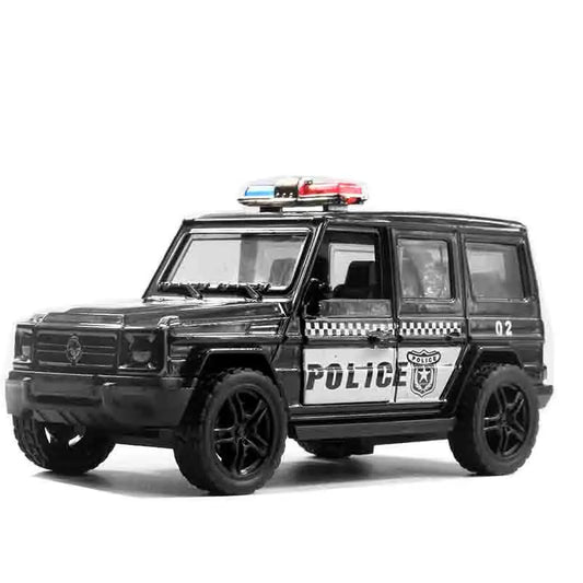 Toy Police Car Fire Truck Public Security Car Children's Toys with Sound Light Alloy Car Model Return Toys