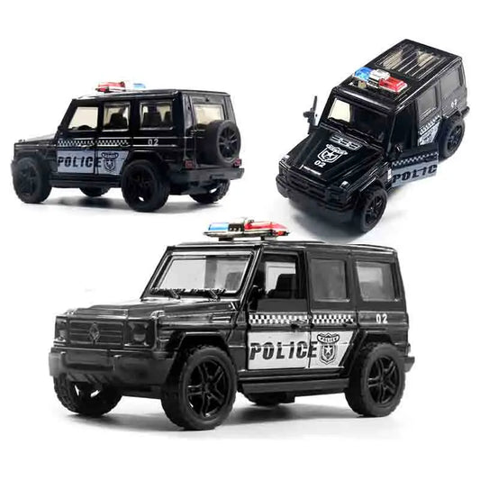 Toy Police Car Fire Truck Public Security Car Children's Toys with Sound Light Alloy Car Model Return Toys