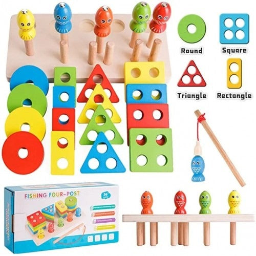 Fishing Four Post Board Wooden