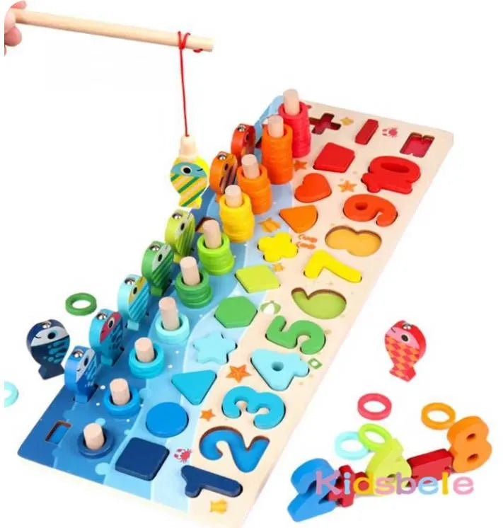 6-in-1 Montessori Educational Puzzle Board