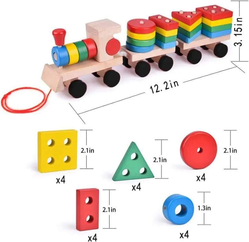 Colorful Train Shape Sorting Toy