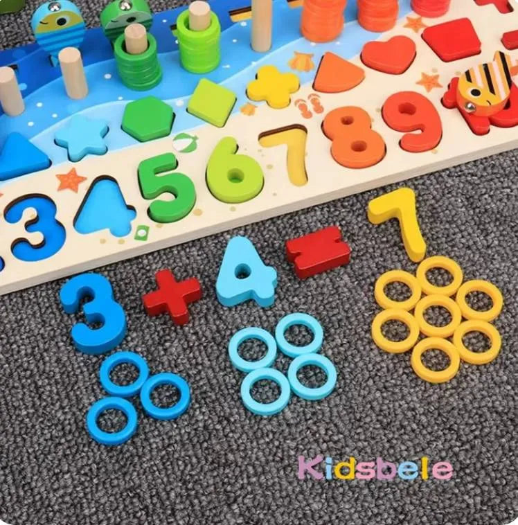 6-in-1 Montessori Educational Puzzle Board