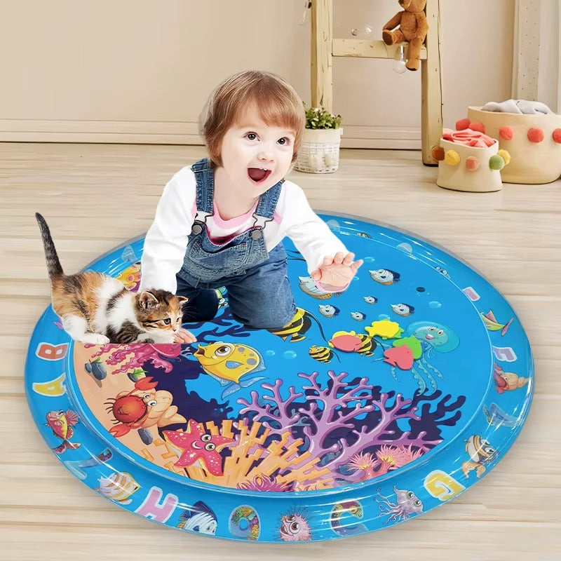 Premium Baby Tummy Time Water Play Mat – 65cm