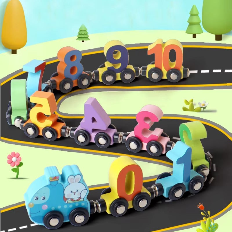 Magnetic Number Digital Train (0–10)