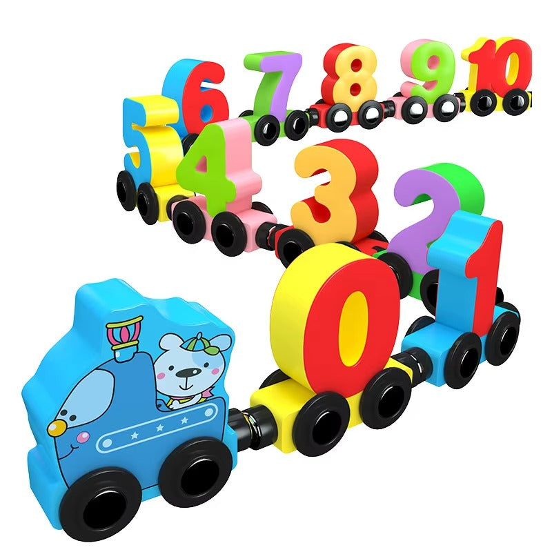 Magnetic Number Digital Train (0–10)