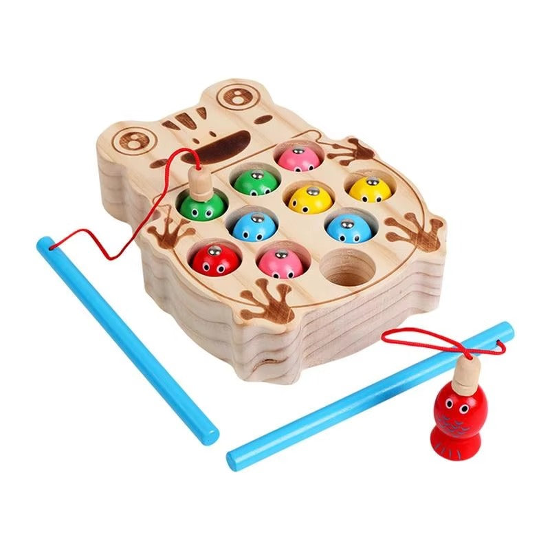 Wooden Magnetic Fishing Puzzle Game