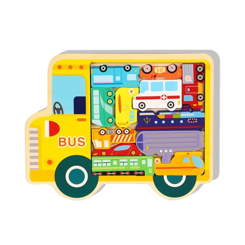 Wooden Bus Puzzle