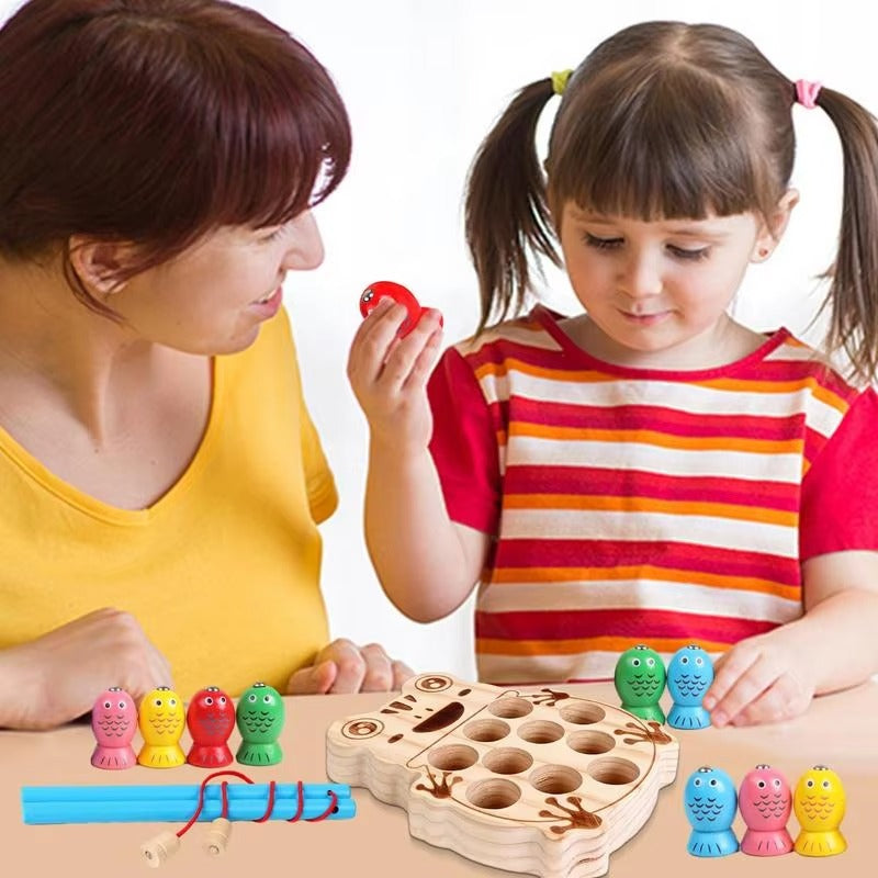 Wooden Magnetic Fishing Puzzle Game